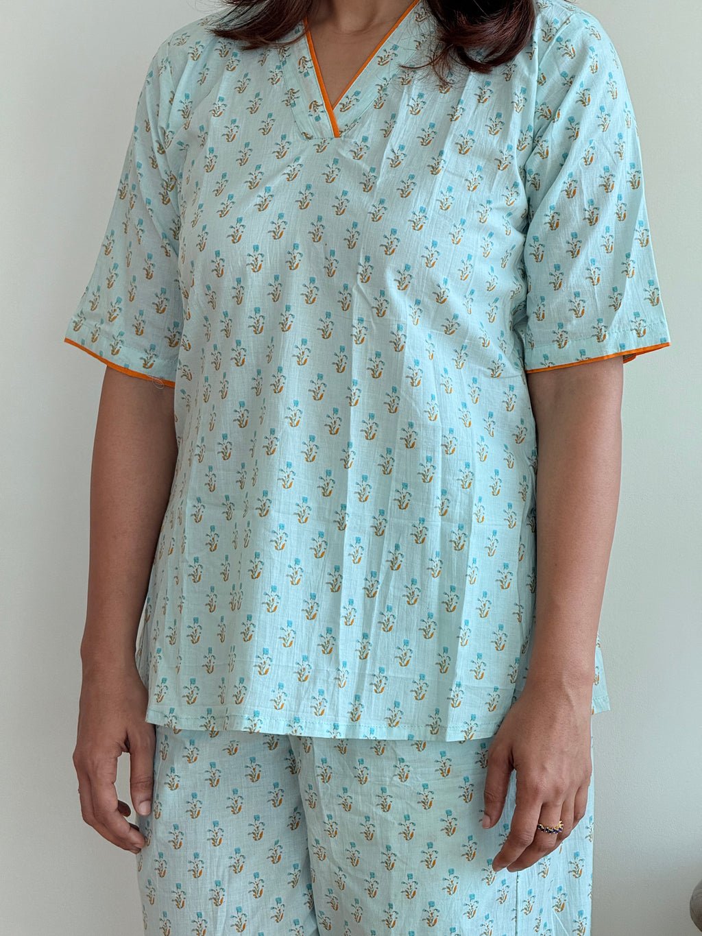 Orange floral cordset