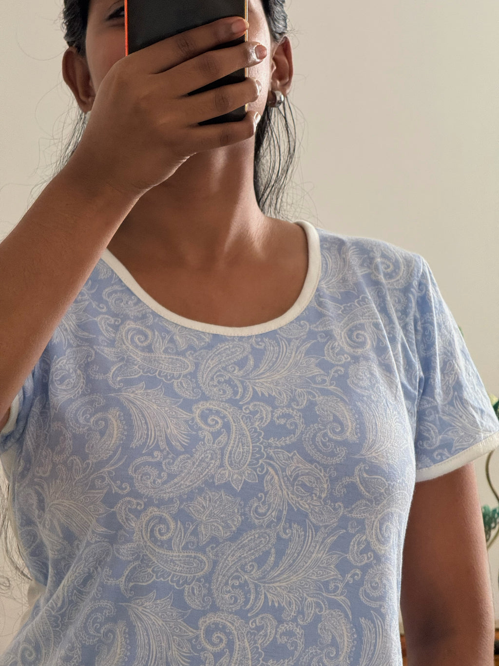 Blue Paisley Print