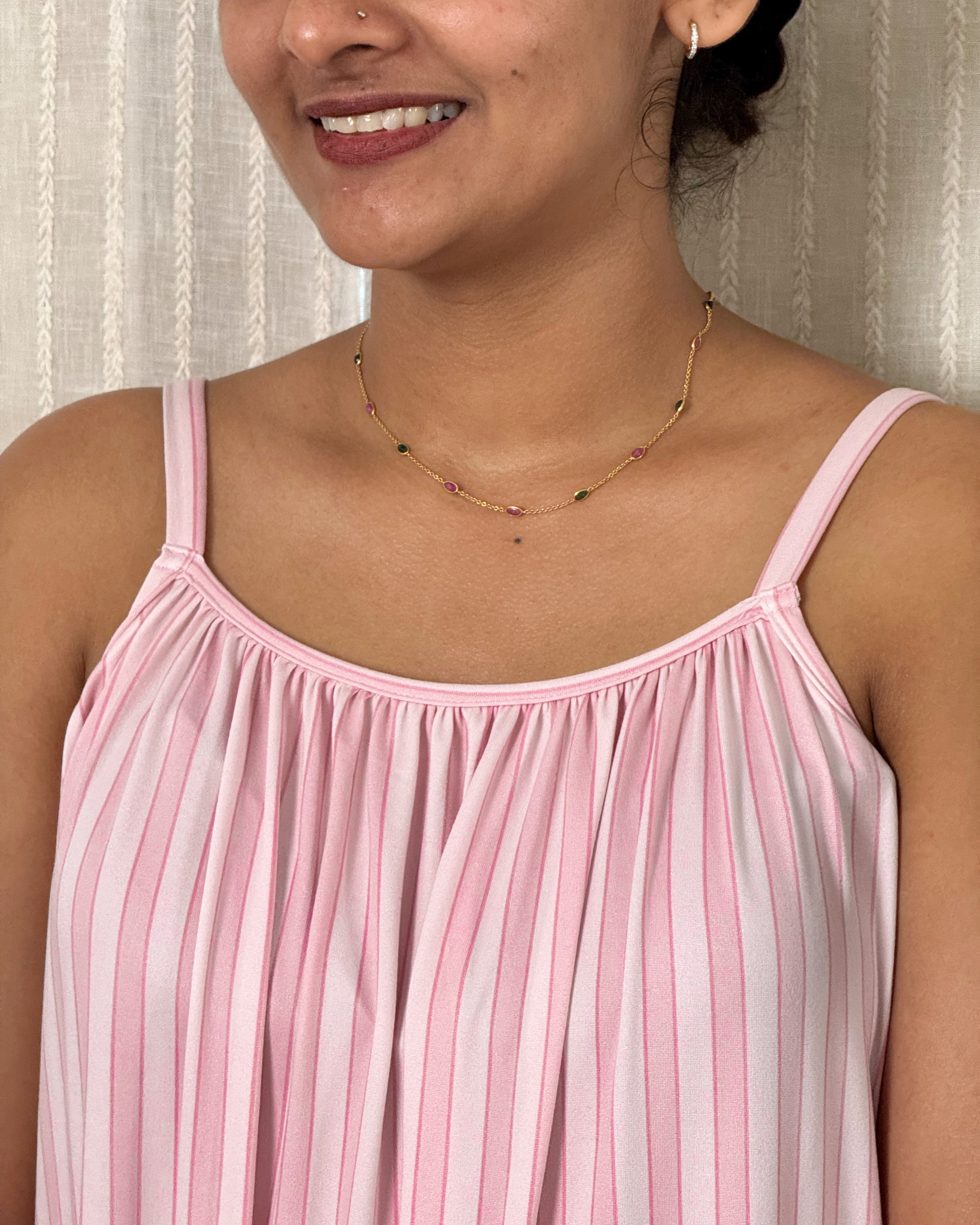 Blush Stripes Nightdress